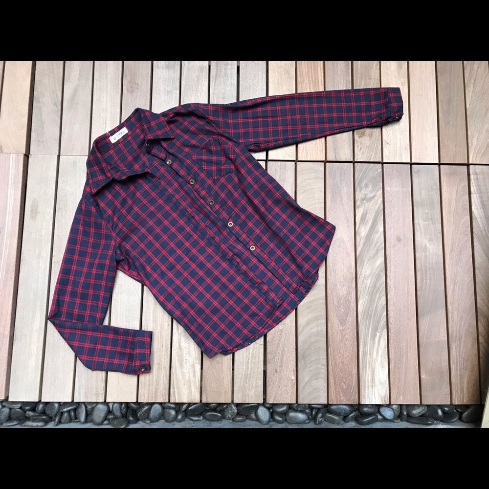 1986 Plaid Button Up - image 1